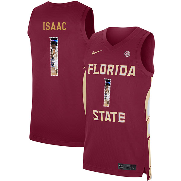 Florida State Seminoles 1 Jonathan Isaac Red Nike Basketball College Fashion Jersey