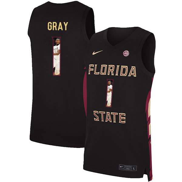 Florida State Seminoles 1 RaiQuan Gray Black Nike Basketball College Fashion Jersey