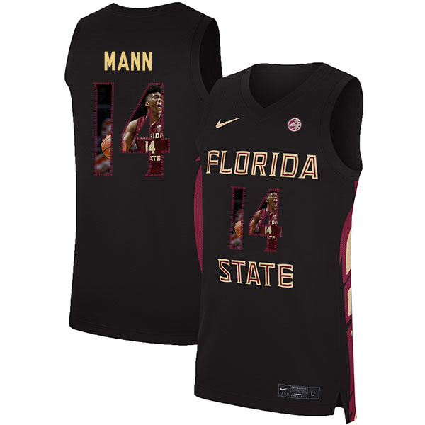 Florida State Seminoles 14 Terance Mann Black Nike Basketball College Fashion Jersey
