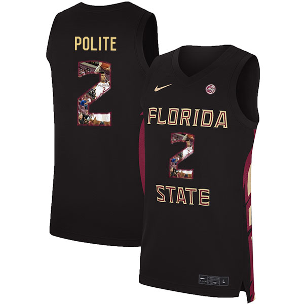 Florida State Seminoles 2 Anthony Polite Black Nike Basketball College Fashion Jersey