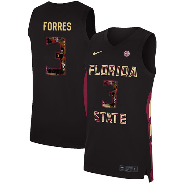 Florida State Seminoles 3 Trent Forrest Black Nike Basketball College Fashion Jersey