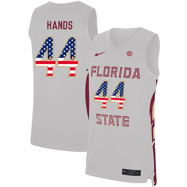 Florida State Seminoles 44 Ty Hands White Nike USA Flag Basketball College Jersey