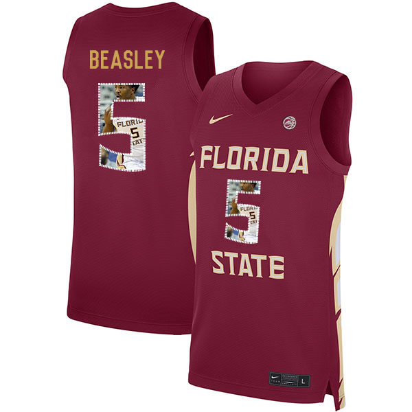 Florida State Seminoles 5 Malik Beasley Red Nike Basketball College Fashion Jersey
