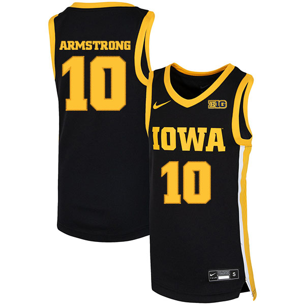 Iowa Hawkeyes 10 B.J. Armstrong Black Nike Basketball College Jersey.jpeg