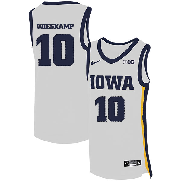 Iowa Hawkeyes 10 Joe Wieskamp White Nike Basketball College Jersey