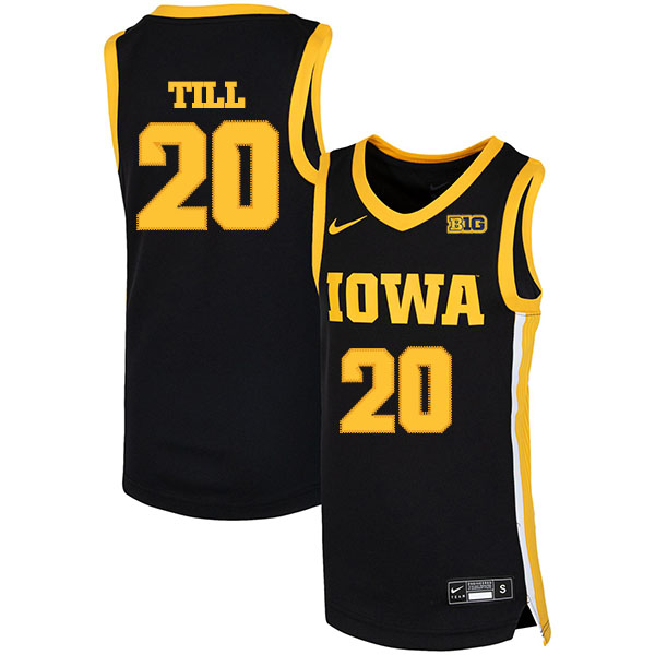 Iowa Hawkeyes 20 Riley Till Black Nike Basketball College Jersey