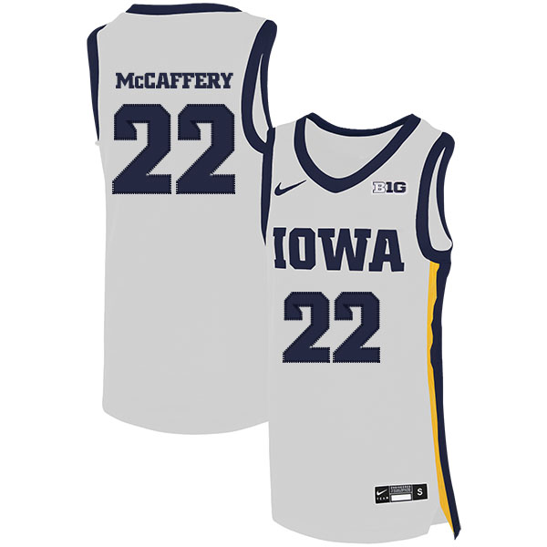 Iowa Hawkeyes 22 Patrick McCaffery White Nike Basketball College Jersey