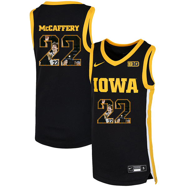 Iowa Hawkeyes 22 Patrick McCaffery Black Nike Basketball College Fashion Jersey