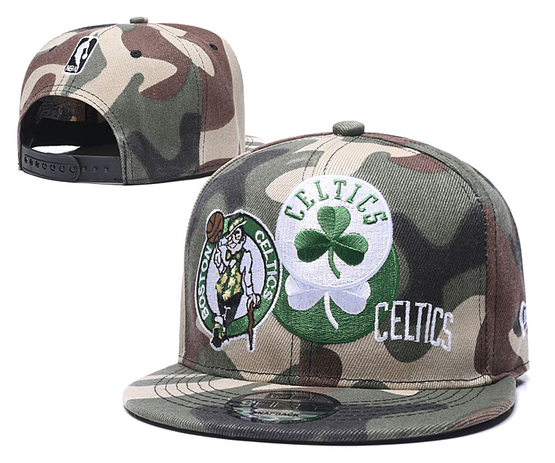 Celtics Team Logo Camo Adjustable Hat LH