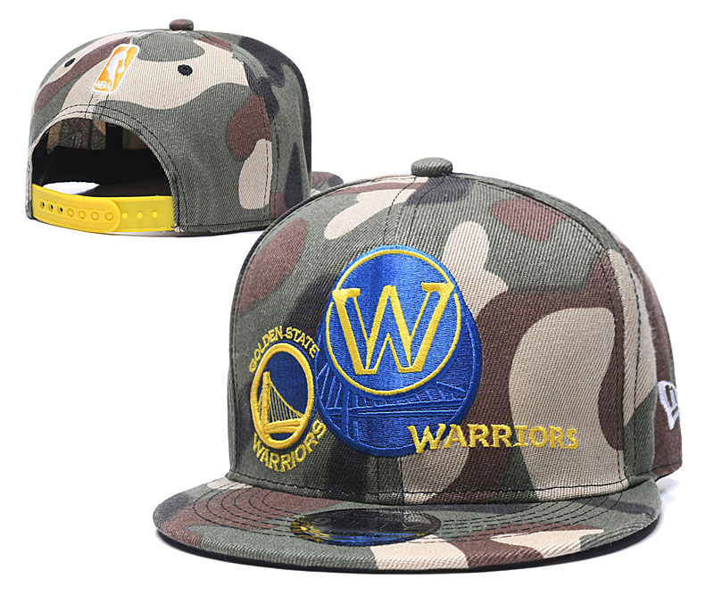 Warriors Team Logo Camo Adjustable Hat LH