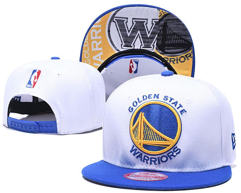 Warriors Team Logo White Adjustable Hat LH
