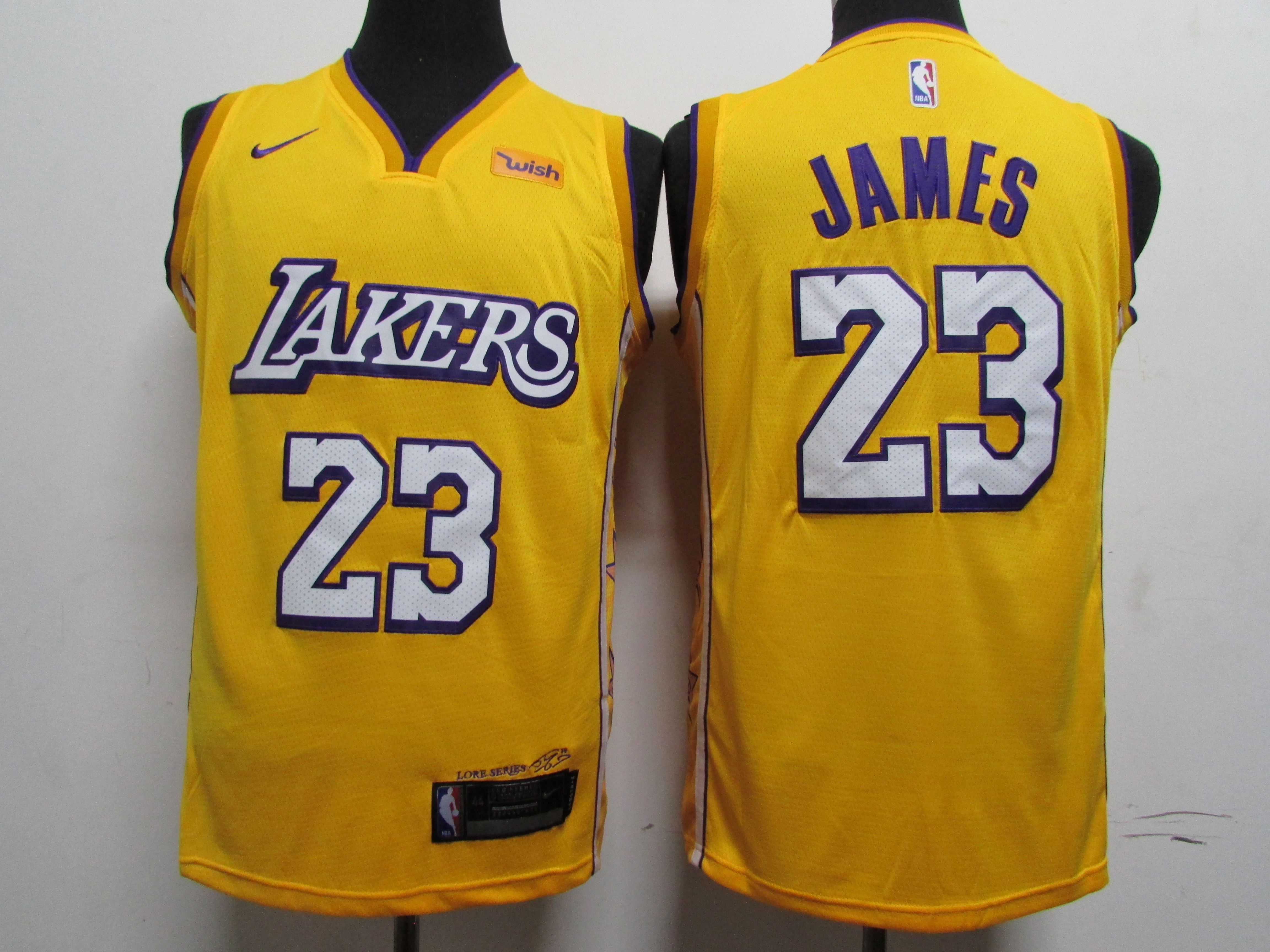 Lakers 23 Anthony Davis Yellow 2019-20 Nike City Edition Swingman Jersey