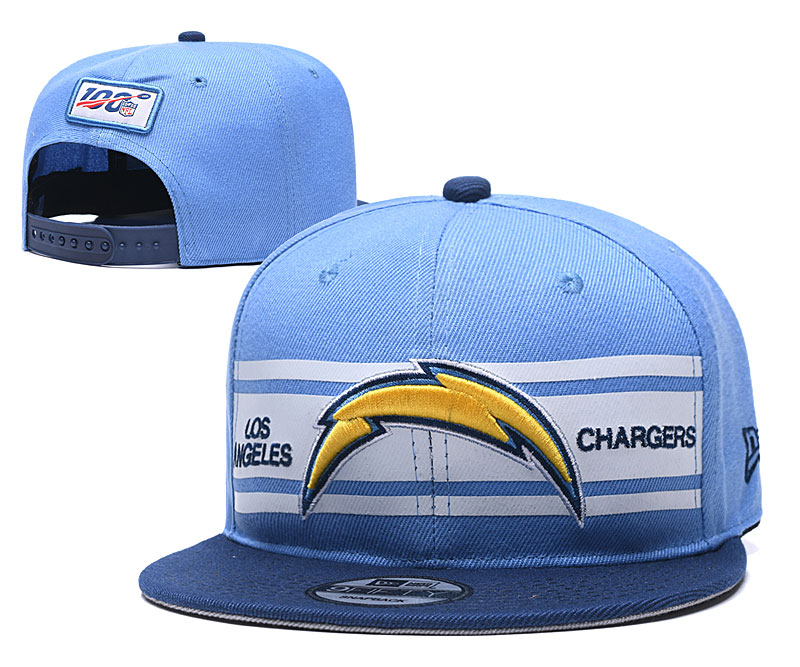 Chargers Team Logo Blue 100th Seanson Adjustable Hat YD