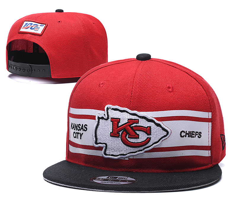Chiefs Team Logo Red 100th Seanson Adjustable Hat YD - Click Image to Close