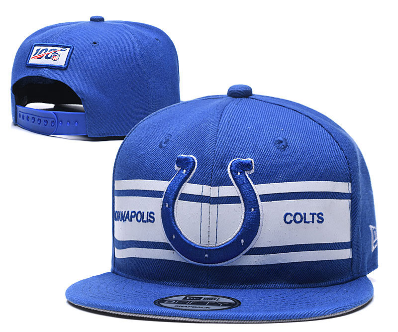 Colts Team Logo Blue 100th Seanson Adjustable Hat YD