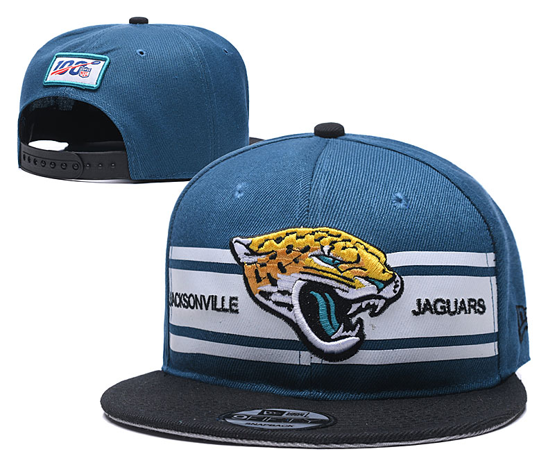Jaguars Team Logo Blue 100th Seanson Adjustable Hat YD