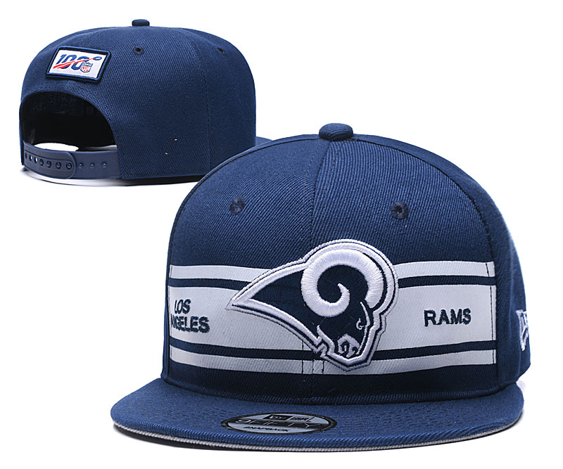 Rams Team Logo Navy 100th Seanson Adjustable Hat YD