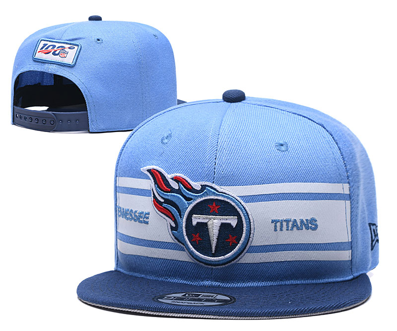 Titans Team Logo Blue 100th Seanson Adjustable Hat YD