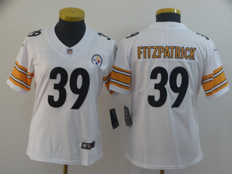 Nike Steelers 39 Minkah Fitzpatrick White Women Vapor Untouchable Limited Jersey - Click Image to Close