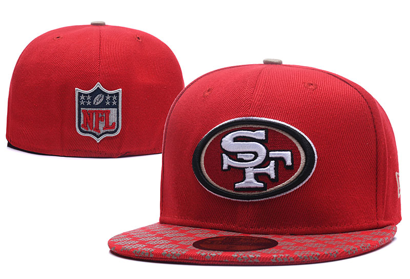 49ers Team Logo Red Fitted Hat LX