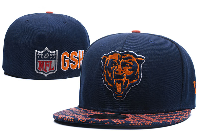 Bears Team Logo Navy Fitted Hat LX
