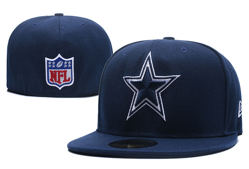 Cowboys Team Big Logo Navy Fitted Hat LX