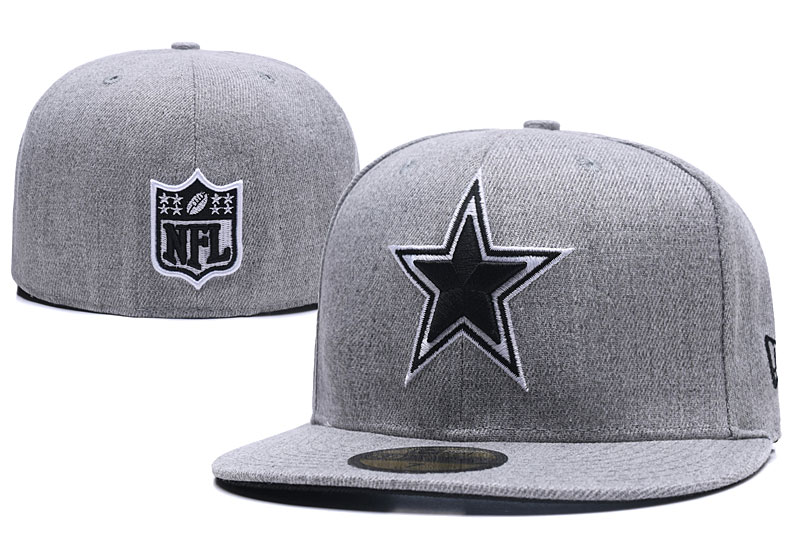 Cowboys Team Logo Gray Fitted Hat LX