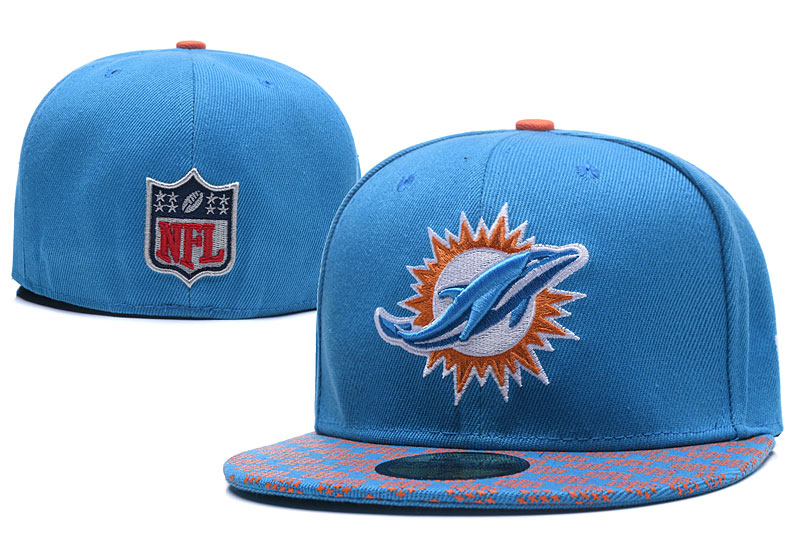 Dolphins Team Logo Bule Fitted Hat LX