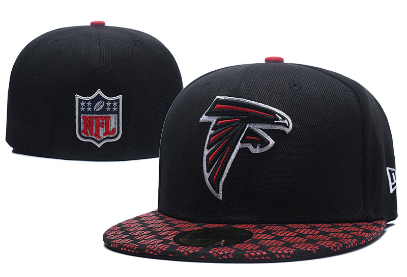 Falcons Team Logo Black Fitted Hat LX