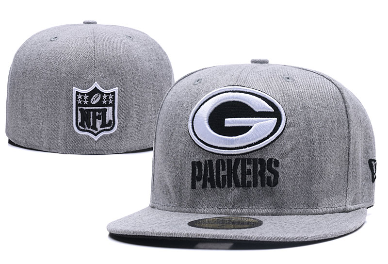 Packers Team Logo Gray Fitted Hat LX