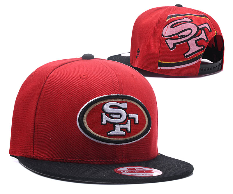 49ers Fresh Logo Red Adjustable Hat LH