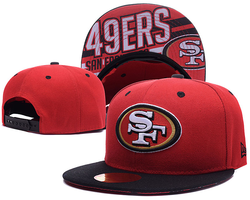 49ers Team Logo Red Adjustable Hat LH