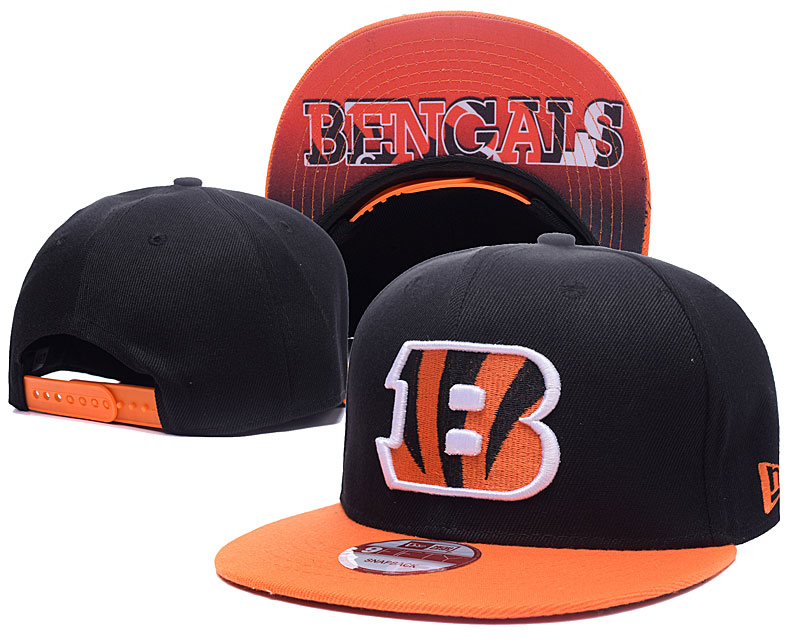 Bengals Team Logo Black Adjustable Hat LH