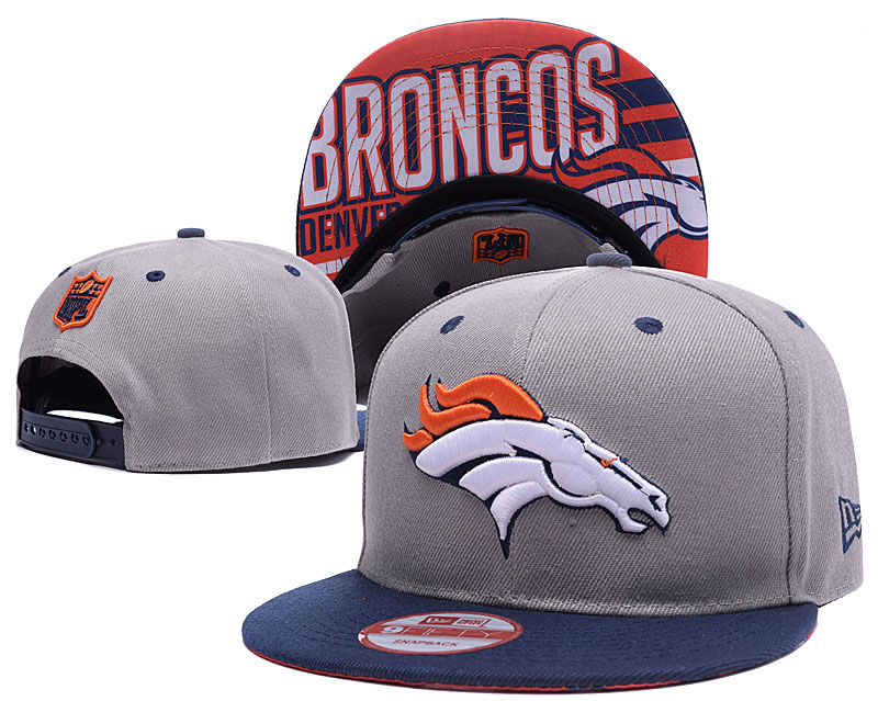 Broncos Team Big Logo Gray Adjustable Hat LH