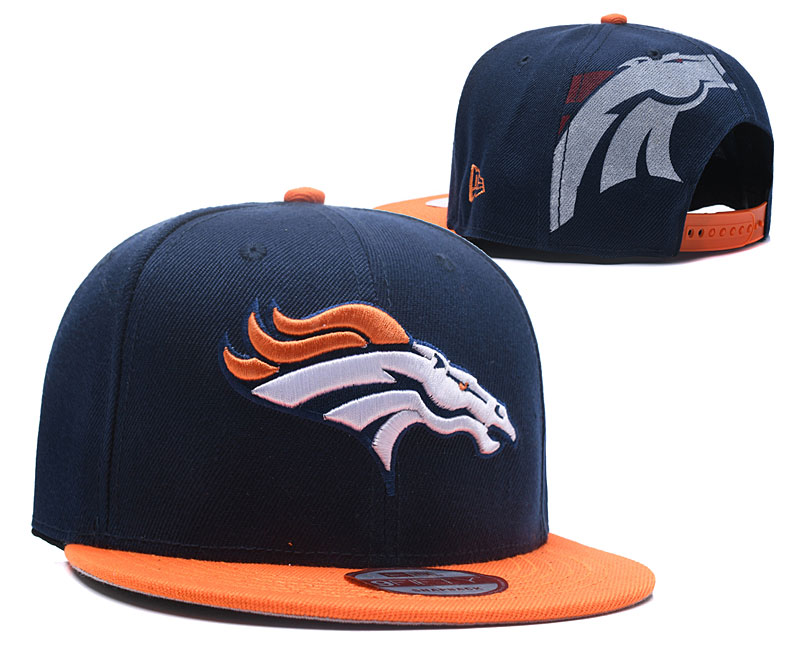 Broncos Team Logo Navy Adjustable Hat LH - Click Image to Close