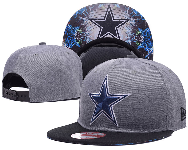 Cowboys Team Logo Gray Adjustable Hat LH