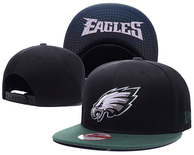 Eagles Team Logo Black Adjustable Hat LH