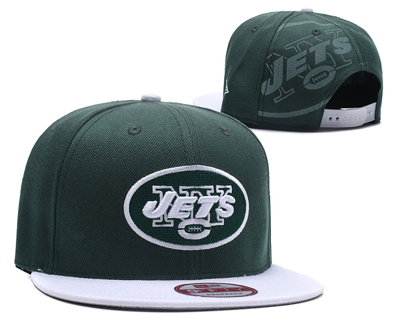 Jets Team Big Logo Green Adjustable Hat LH