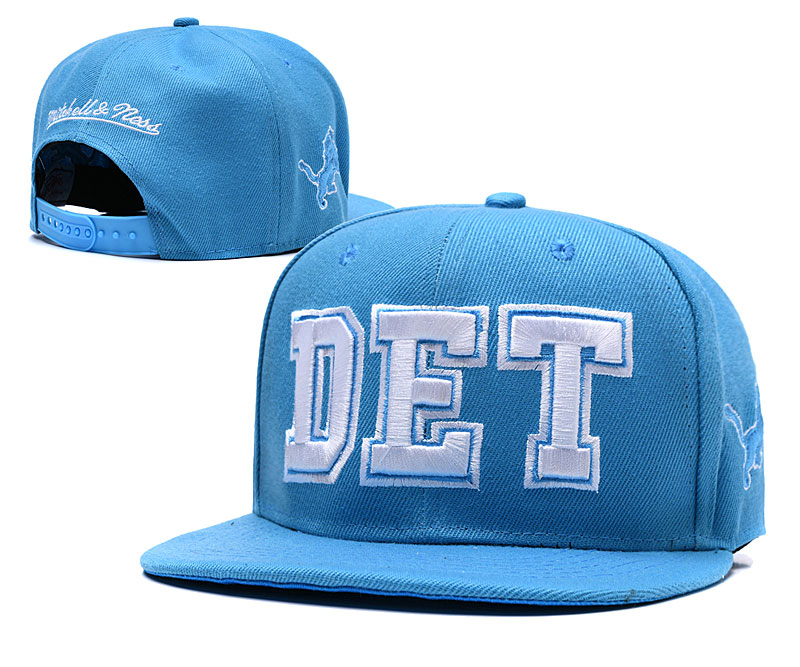 Lions Team Logo Blue Mitchell & Ness Adjustable Hat LH