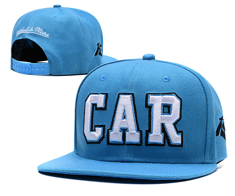 Panthers Team Logo Blue Mitchell & Ness Adjustable Hat LH
