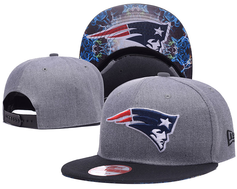 Patriots Team Big Logo Gray Adjustable Hat LH