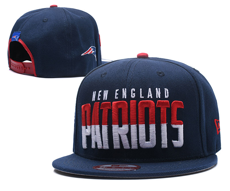 Patriots Team Big Logo Navy Adjustable Hat LH - Click Image to Close