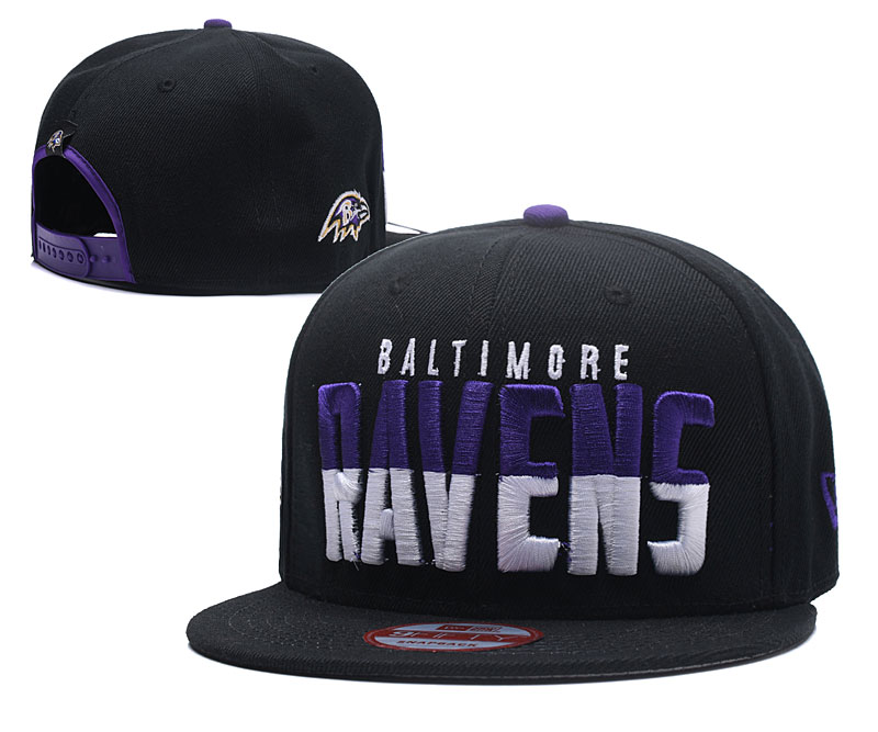 Ravens Team Logo Black Adjustable Hat LH