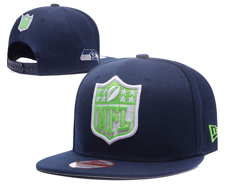 Seahawks Team Logo Navy Adjustable Hat LH