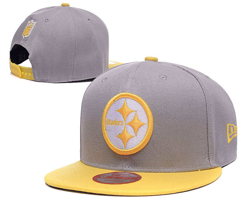 Steelers Fresh Logo Gray Adjustable Hat LH