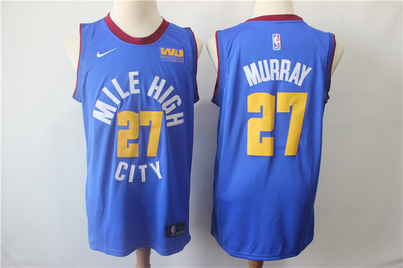 Nuggets 27 Jamal Murray Blue Nike Swingman Jersey