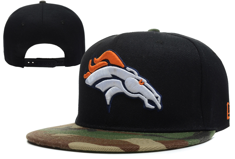 Broncos Team Logo Black Camo Adjustable Hat LX