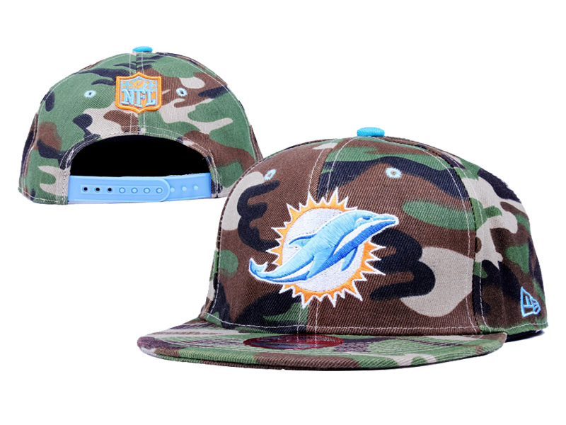 Dolphins Team Logo Camo Adjustable Hat LX