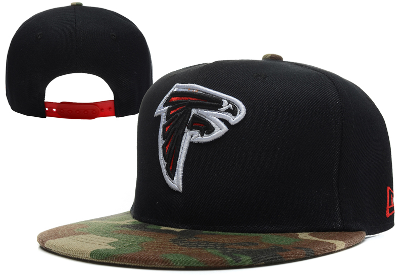 Falcons Team Logo Black Camo Adjustable Hat LX