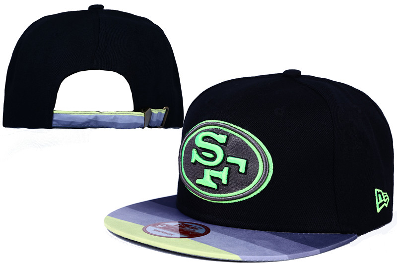 49ers Fresh Logo Fluorescence Black Adjustable Hat LT